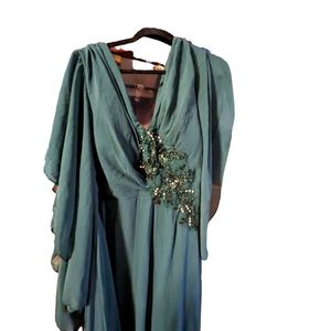 Forest Green Formal Gown, Plus Dress, Occasion Gown, Size 5X/24W